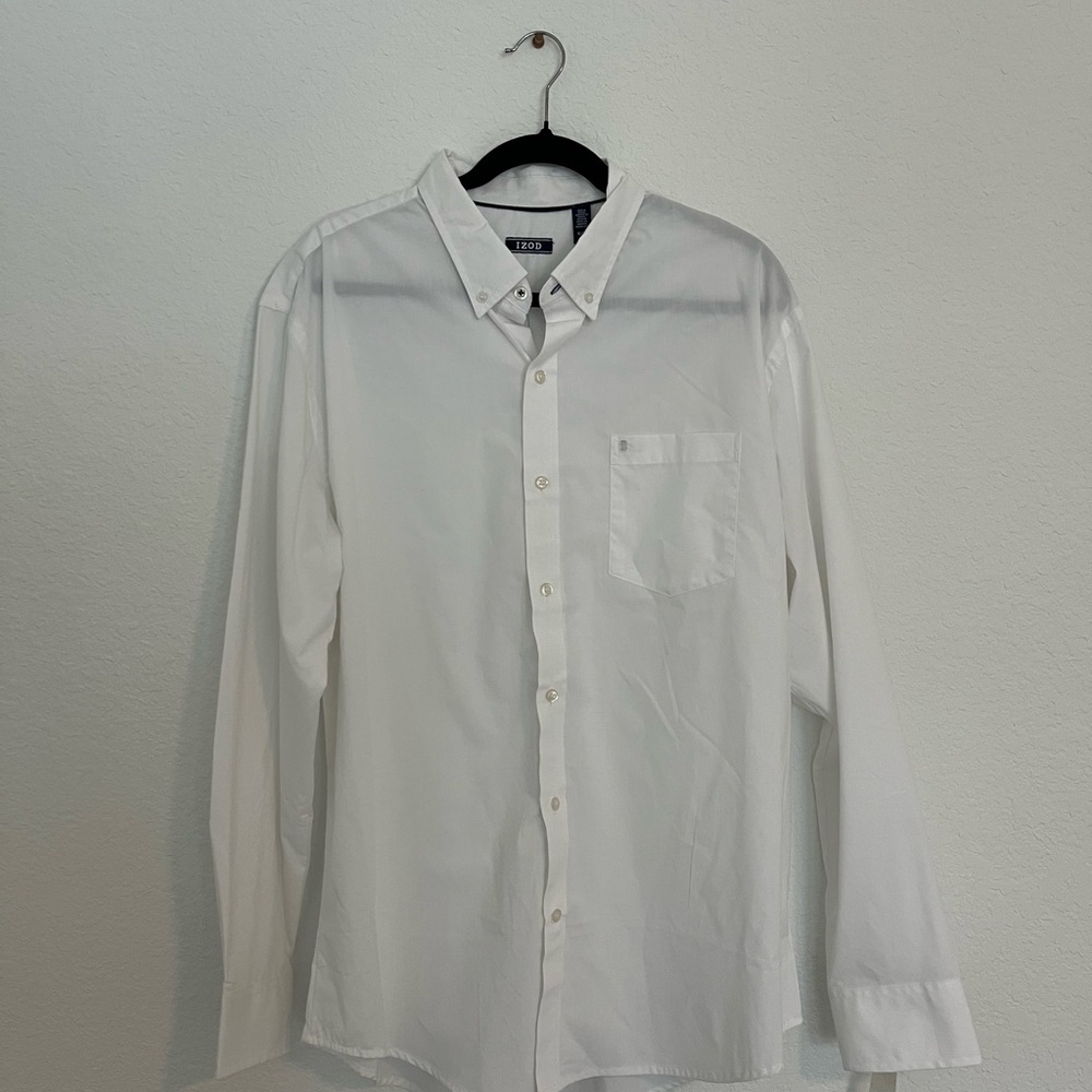 White Izod Button Down